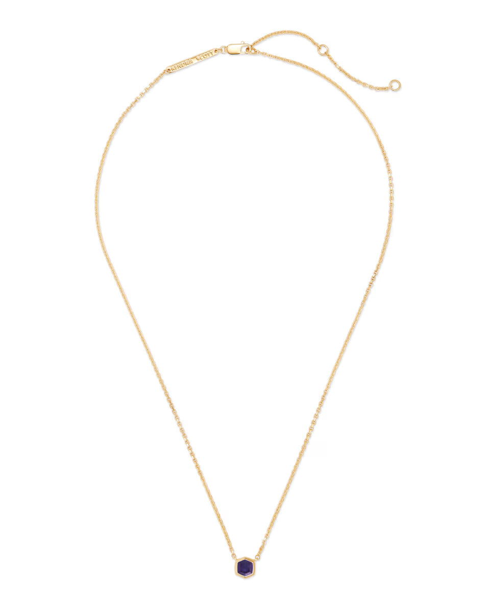 Davie 18k Gold Vermeil Pendant Necklace in White Lab Grown Opal