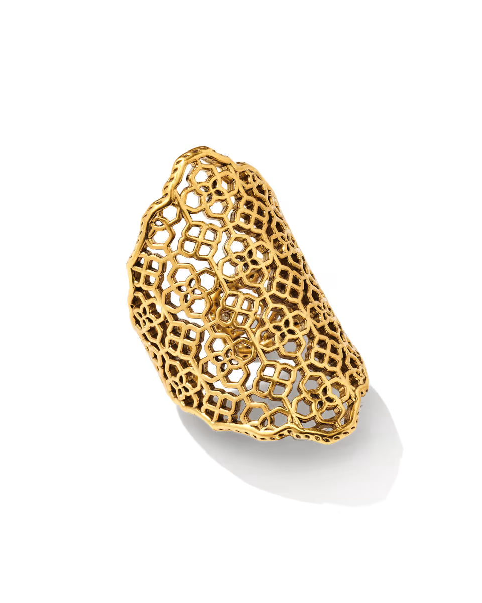 Boone Small Cocktail Ring in Vintage Silver