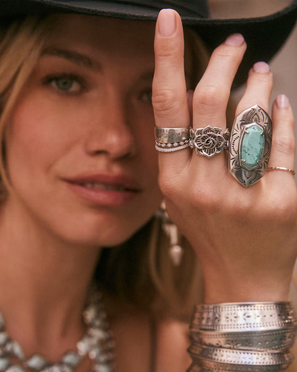 Ansel Rose Cocktail Ring in Vintage Gold