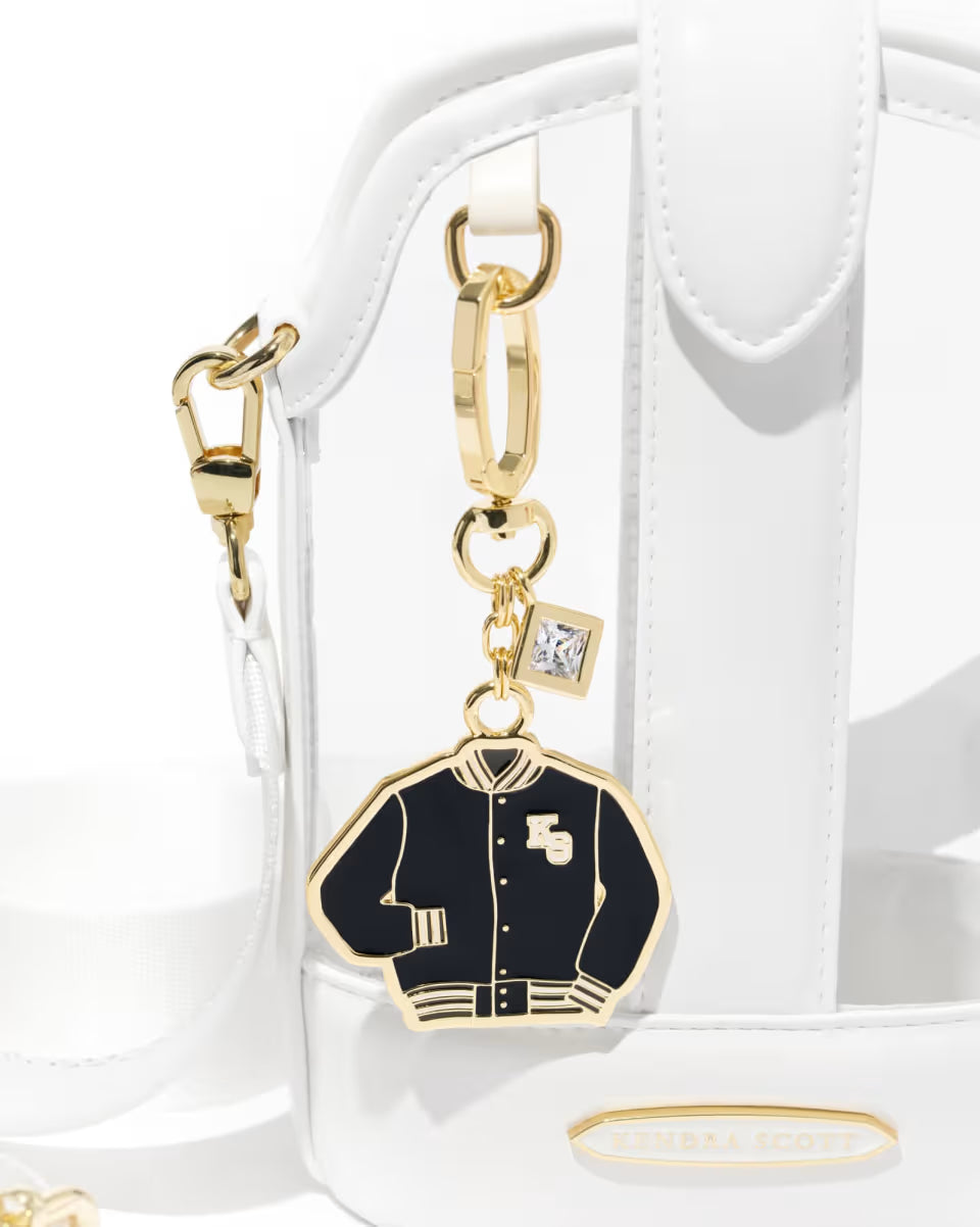Varsity Jacket Enamel Gold Bag Charm