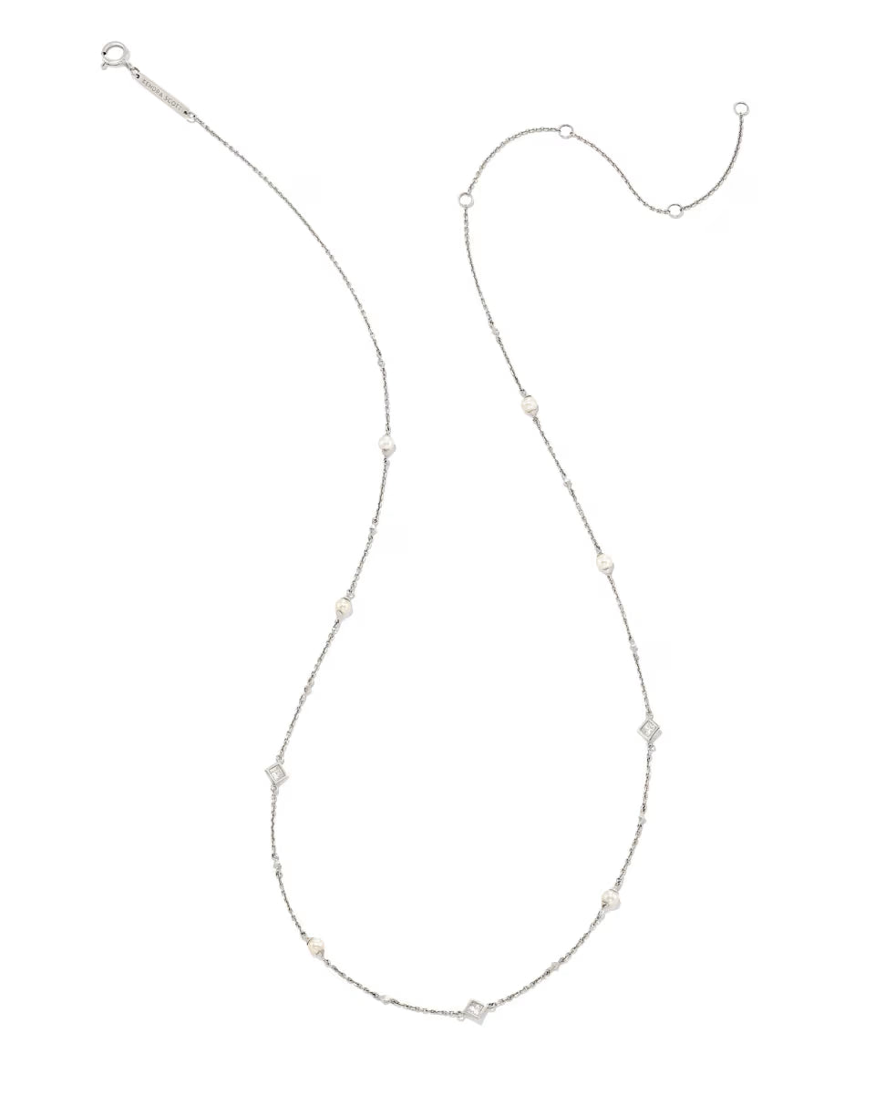 Michelle 14k White Gold Strand Necklace in Freshwater Cultured Pearl