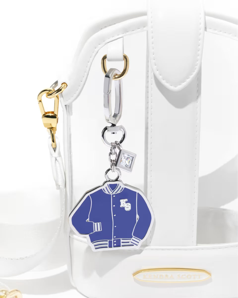 Varsity Jacket Enamel Gold Bag Charm