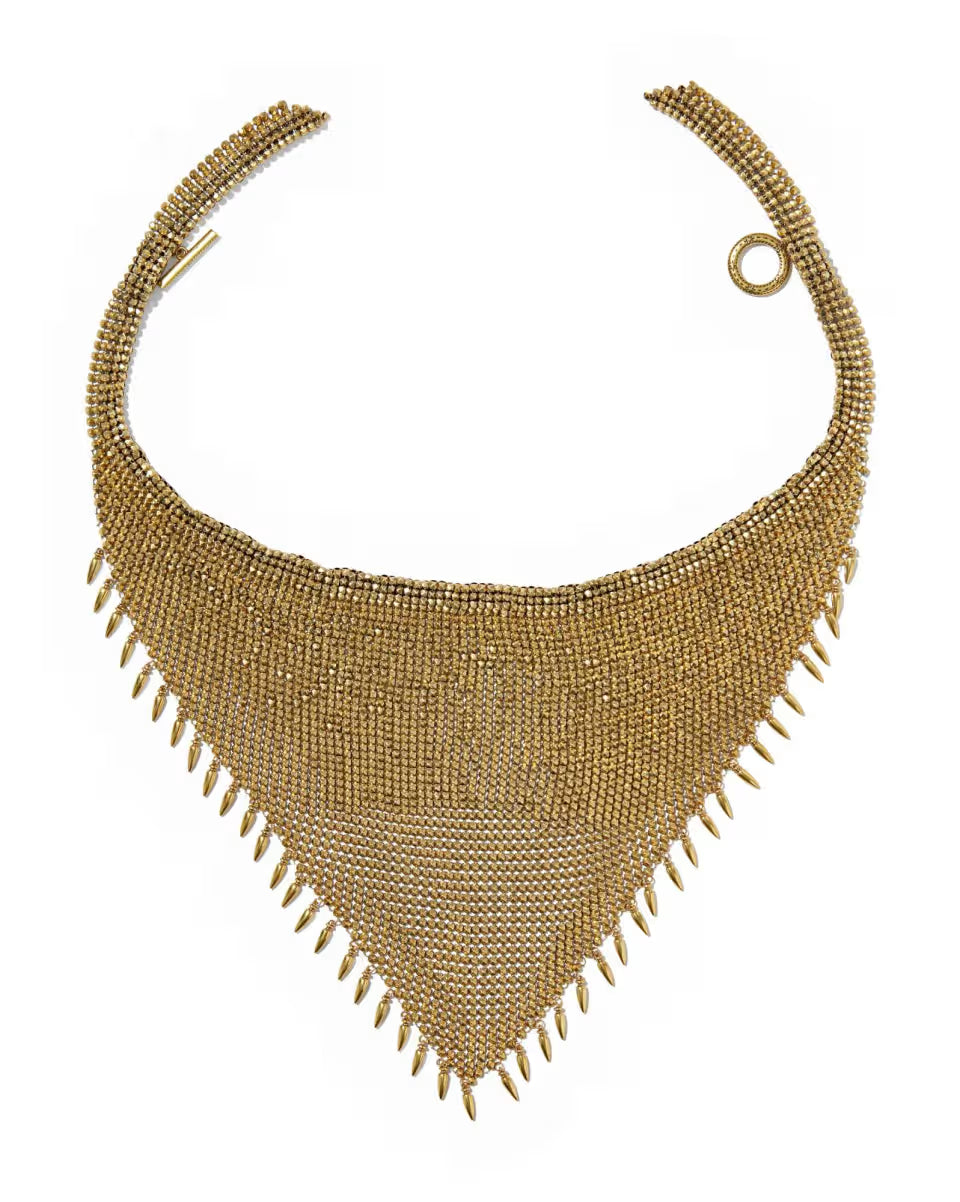 Keziah Vintage Silver Statement Bandana Necklace