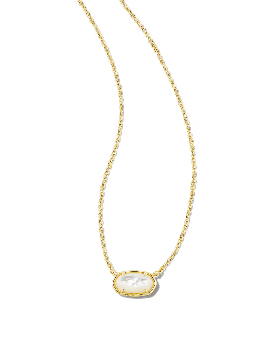 Grayson Gold Pendant Necklace in Ivory Mother-of-Pearl
