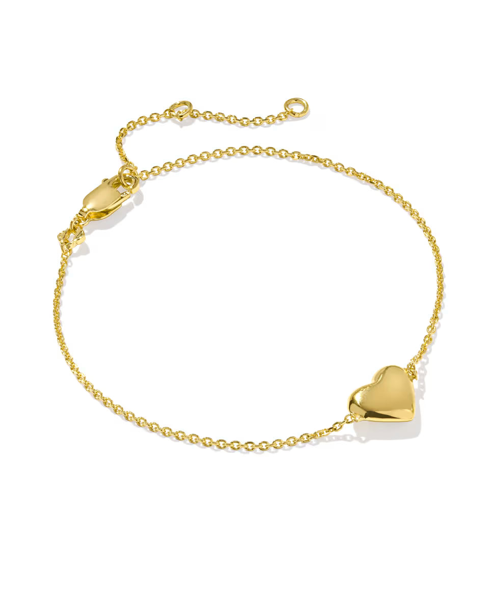 Jasmine Heart Delicate Chain Bracelet in Sterling Silver