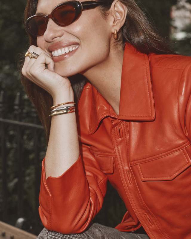 Oval Herringbone Sunglasses