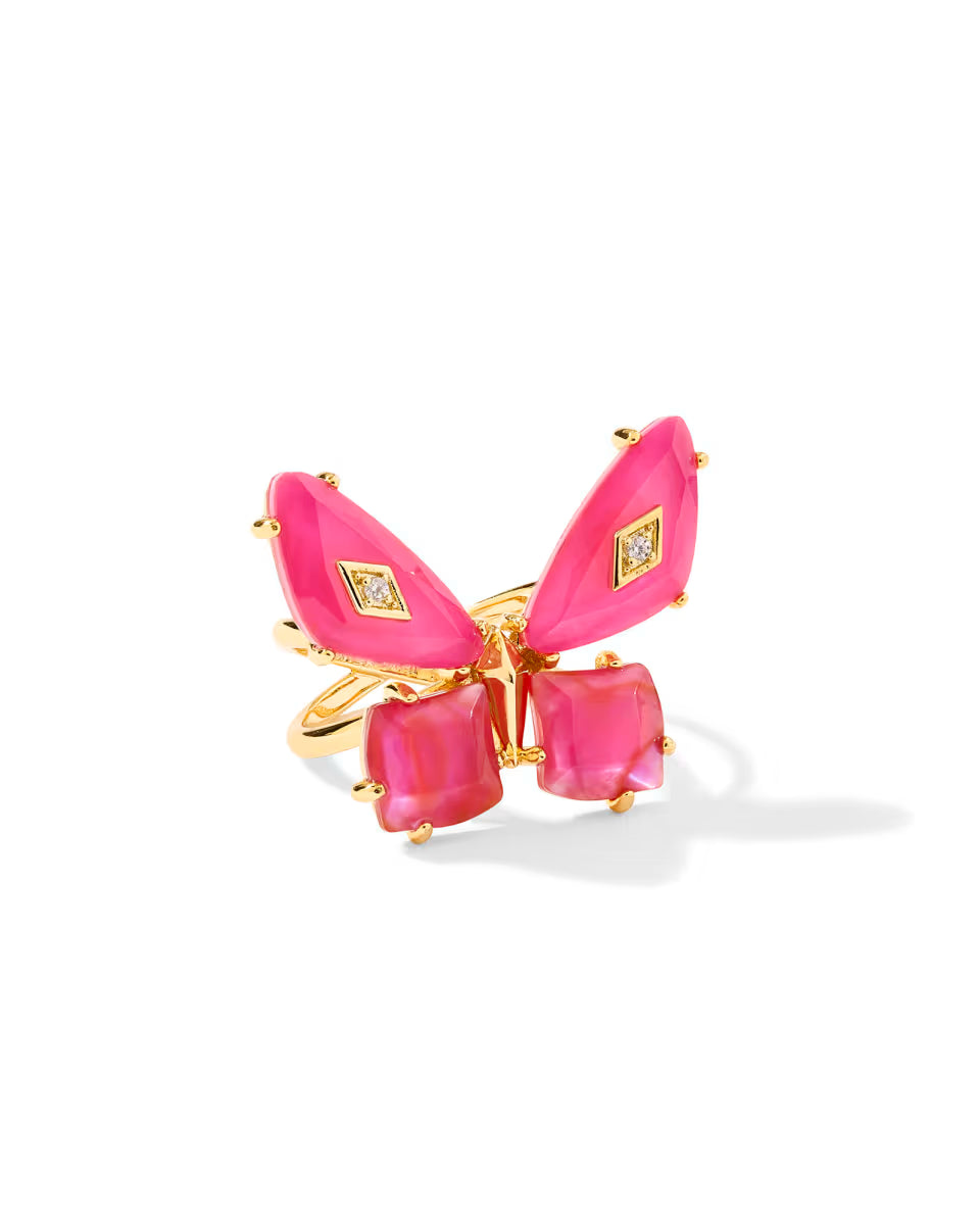 Bianca Butterfly Gold Cocktail Ring