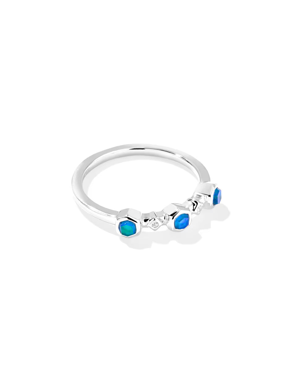 Davie Trio Sterling Silver Band Ring