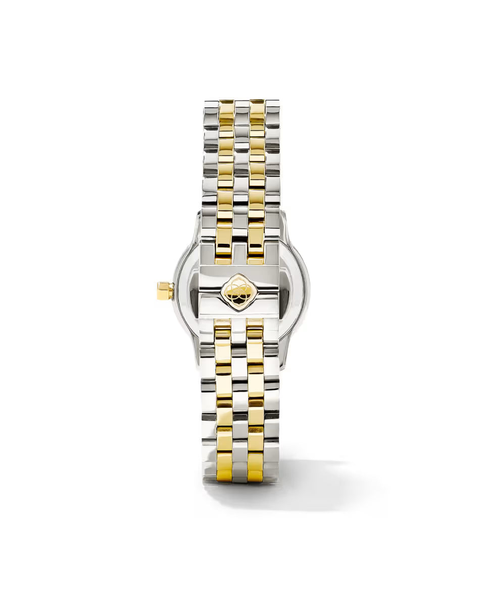 Alex Gold Tone Stainless Steel 28mm Watch in Ivory Mother-of-Pearl