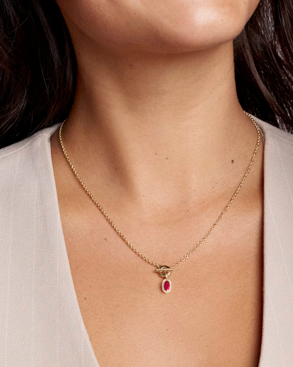 Mini Elisa Toggle Silver Short Pendant Necklace