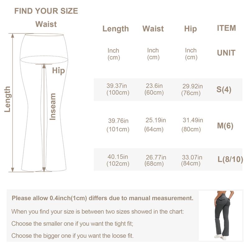 3PCS Women’s Flared Leggings with Pockets – Butt-Lifting Yoga & Workout Pants, Stretchy Activewear, Grey Streetwear Fitness Pants
