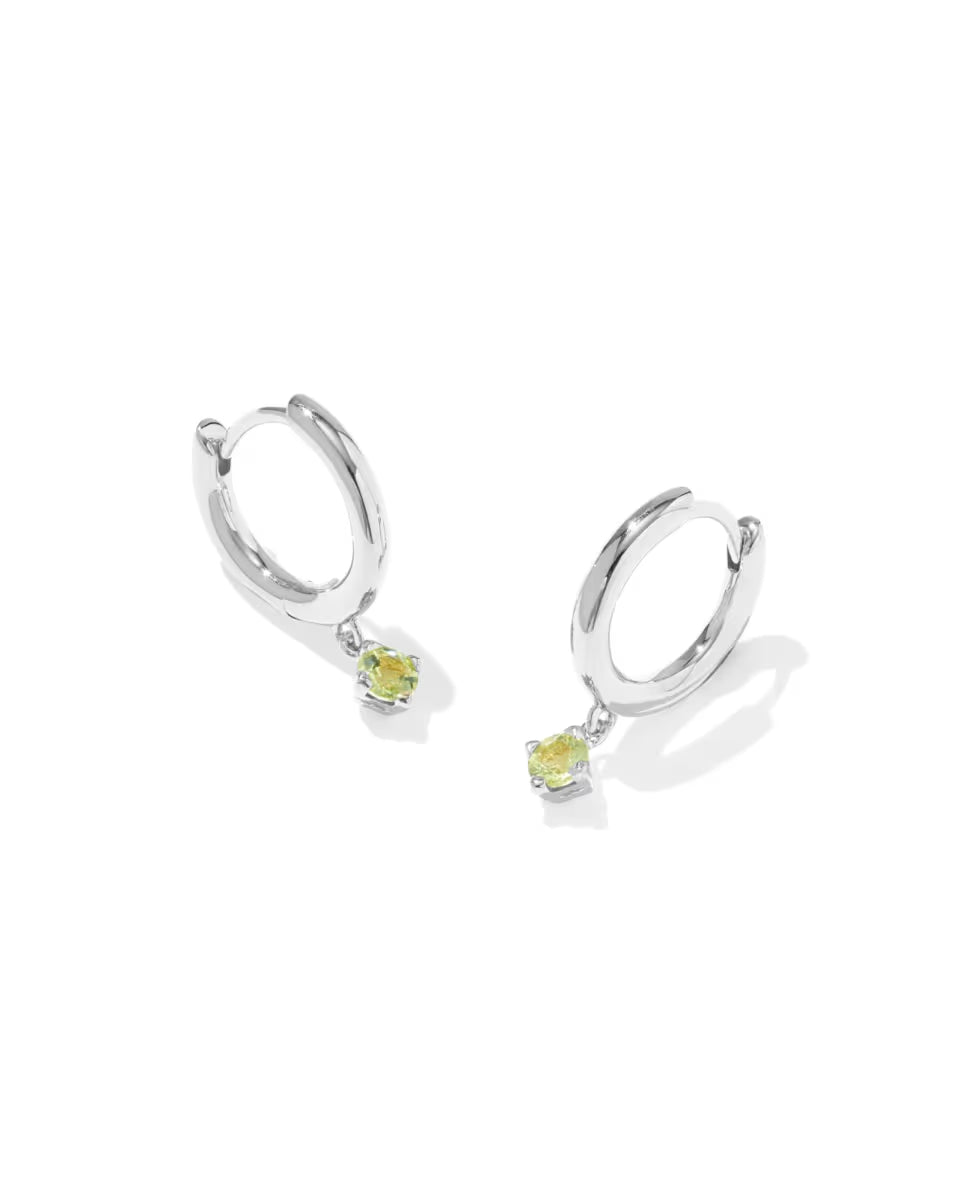 Maisie Sterling Silver January Huggie Earrings