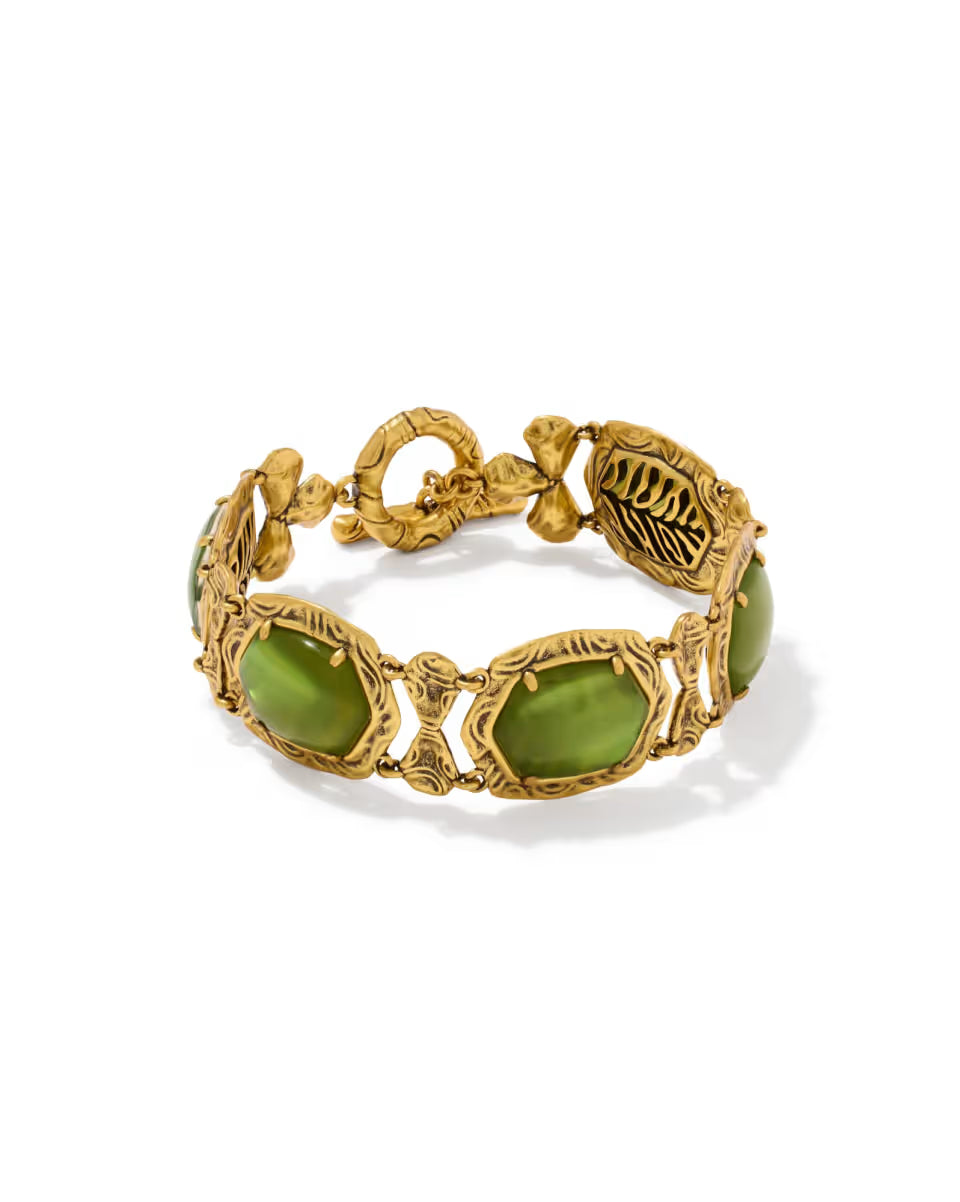 Tiger Striped Daphne Gold Statement Bracelet