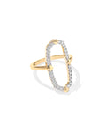 0.36 ct Lab Grown White Diamond Astrid 14k Yellow Gold Open Frame Ring