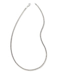 Curb Chain Necklace in Oxidized Sterling Silver