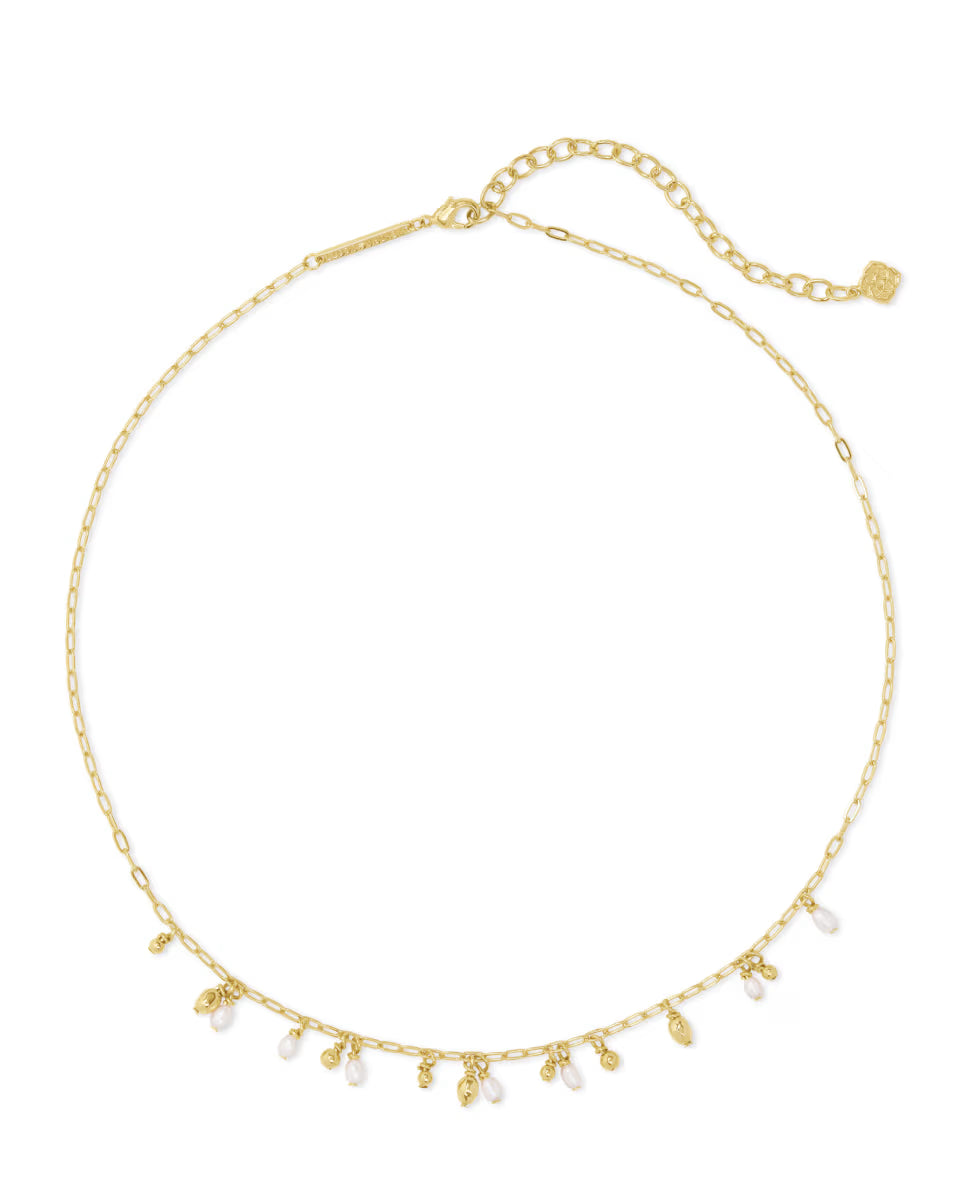 Mollie Silver Choker Necklace in Freshwater Cultured Pearl