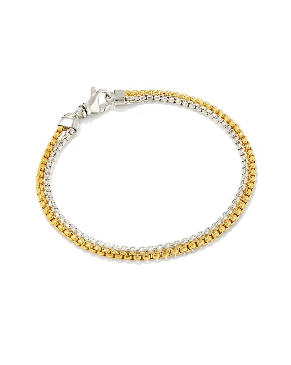 Wells Chain Bracelet in 18k Gold Vermeil and Black Hematite