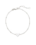 Ari Heart Delicate Chain Bracelet in 18k Yellow Gold Vermeil