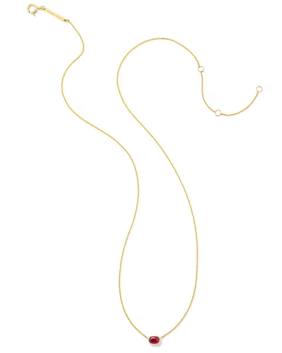 0.11 ct Marisa 14k Yellow Gold April Oval Solitaire Pendant Necklace