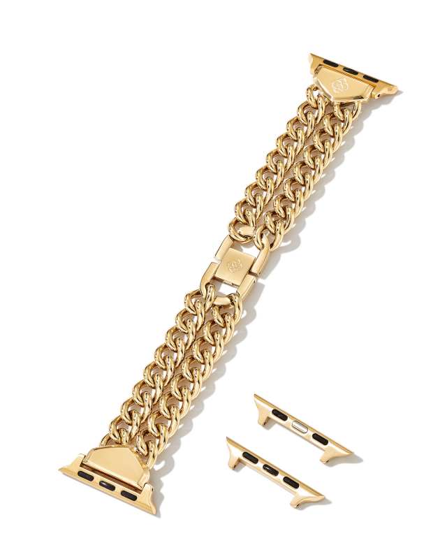 Whitley Double Chain Watch Band in Two Tone Stainless Steel
