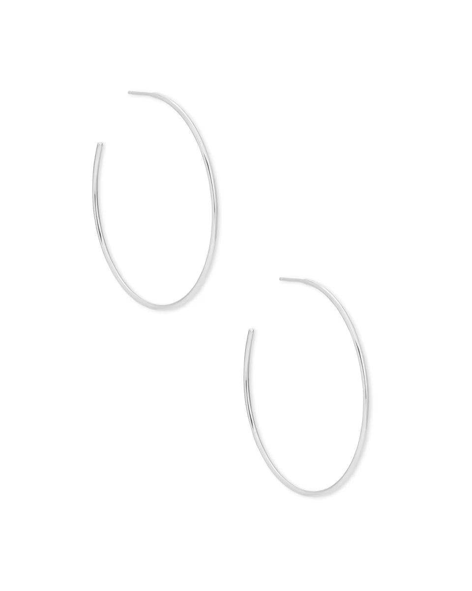 Keeley 50mm Hoop Earrings in Sterling Silver