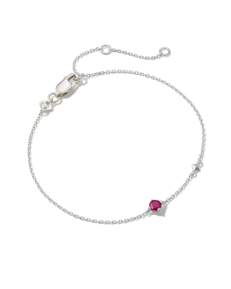 Maisie Sterling Silver January Delicate Chain Bracelet