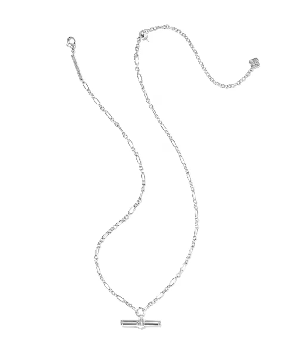 Bree Gold Metal T Bar Short Pendant Necklace