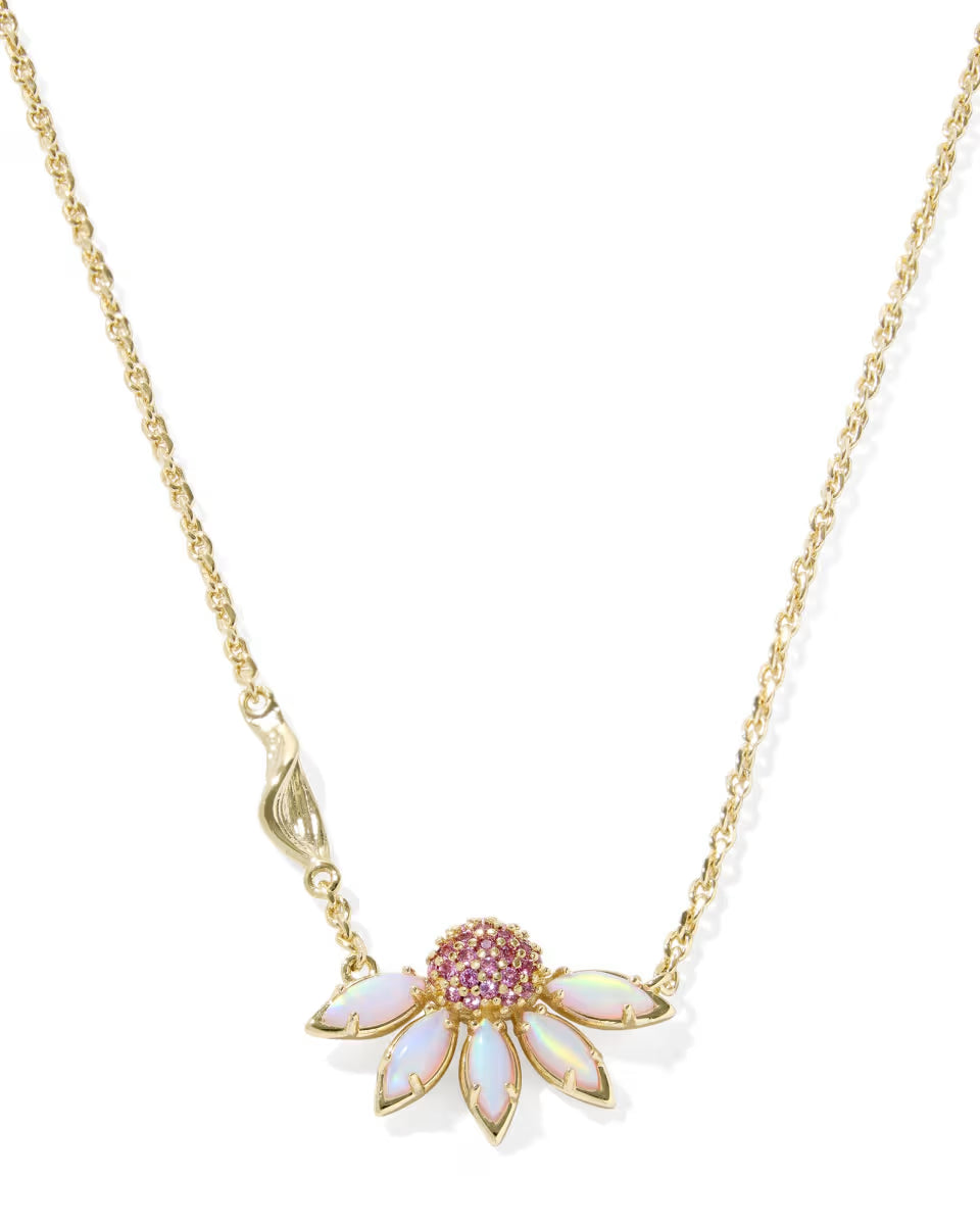 Anya Flower Gold Short Pendant Necklace