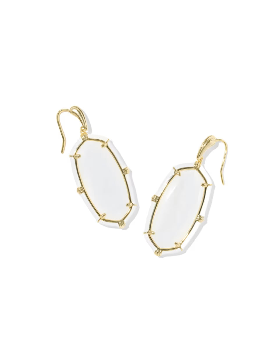 Elle Gold Enamel Drop Earrings
