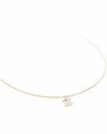 Diamond Letter H Pendant Necklace in 14k Yellow Gold