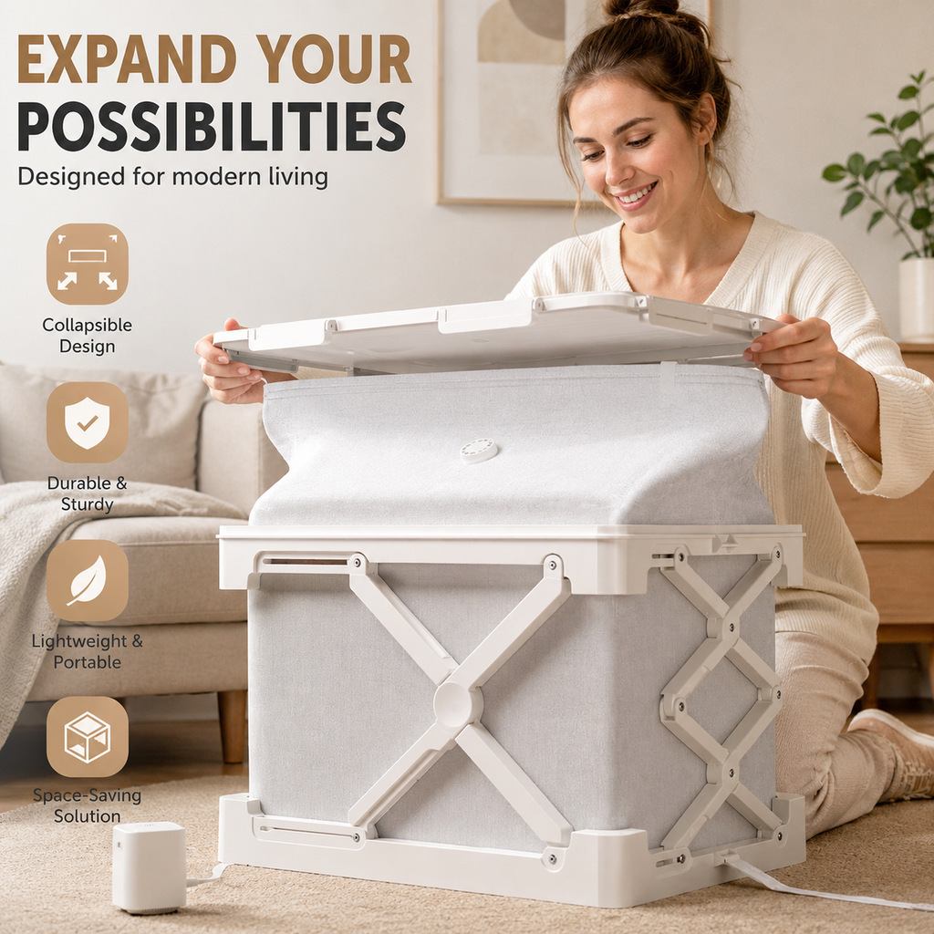 Vacuum Compression Storage Box – Space-Saving Clothes & Bedding Organizer
