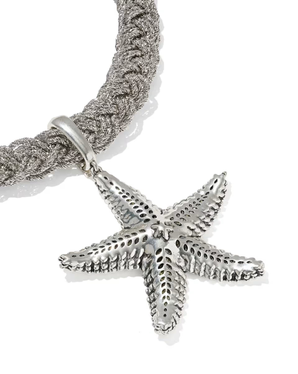 Parker Starfish Convertible Silver Statement Necklace