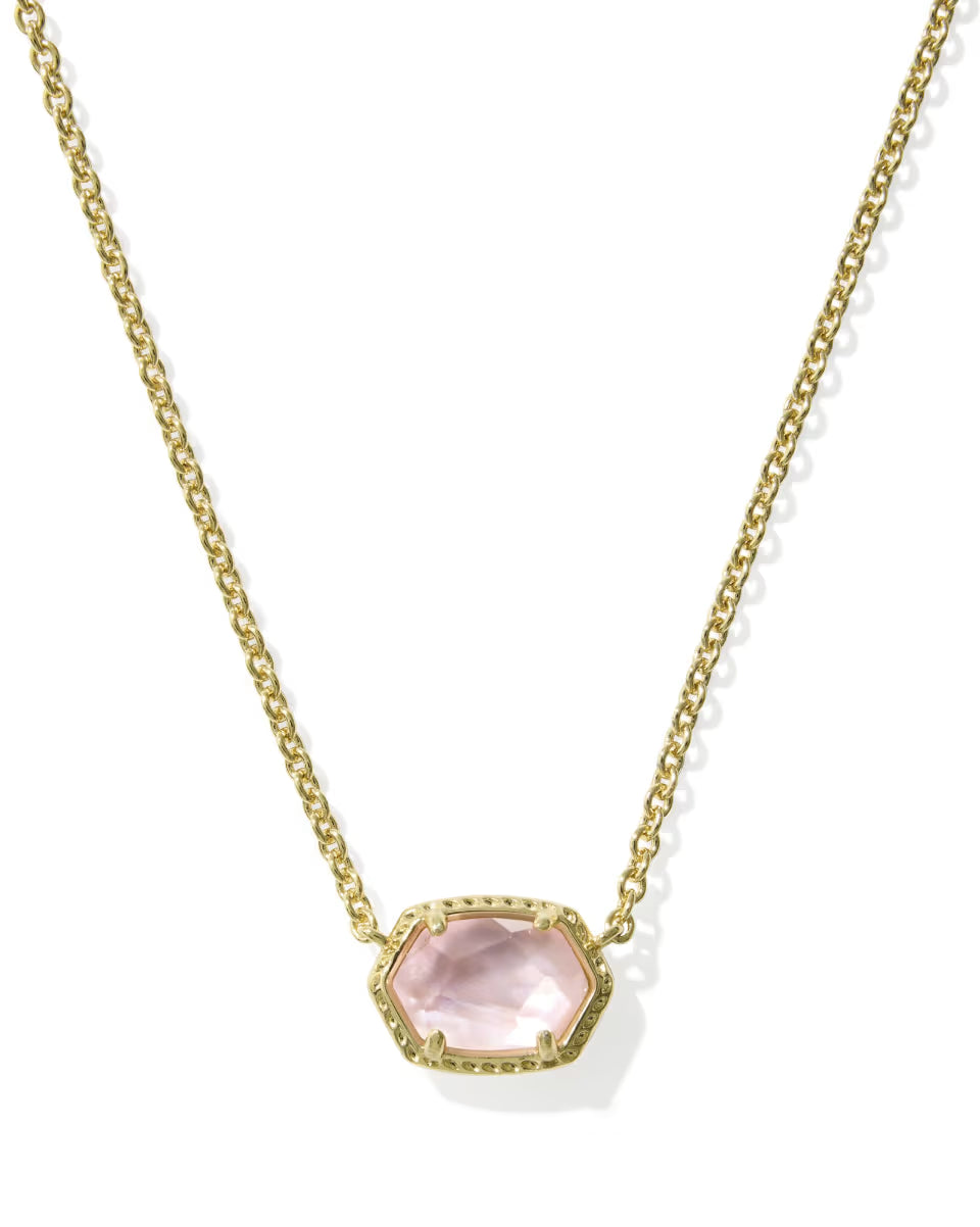 Daphne Gold Frame Short Pendant Necklace