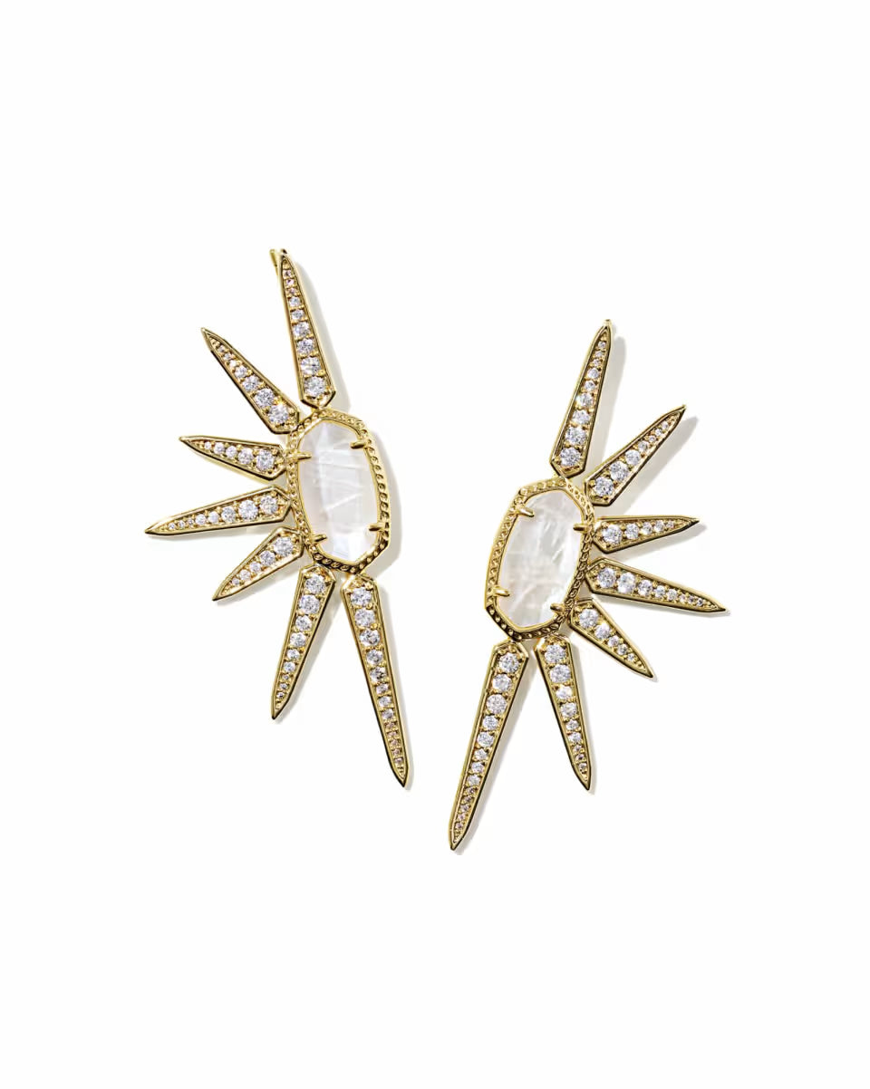 Ellie Star Vintage Gold Statement Earrings