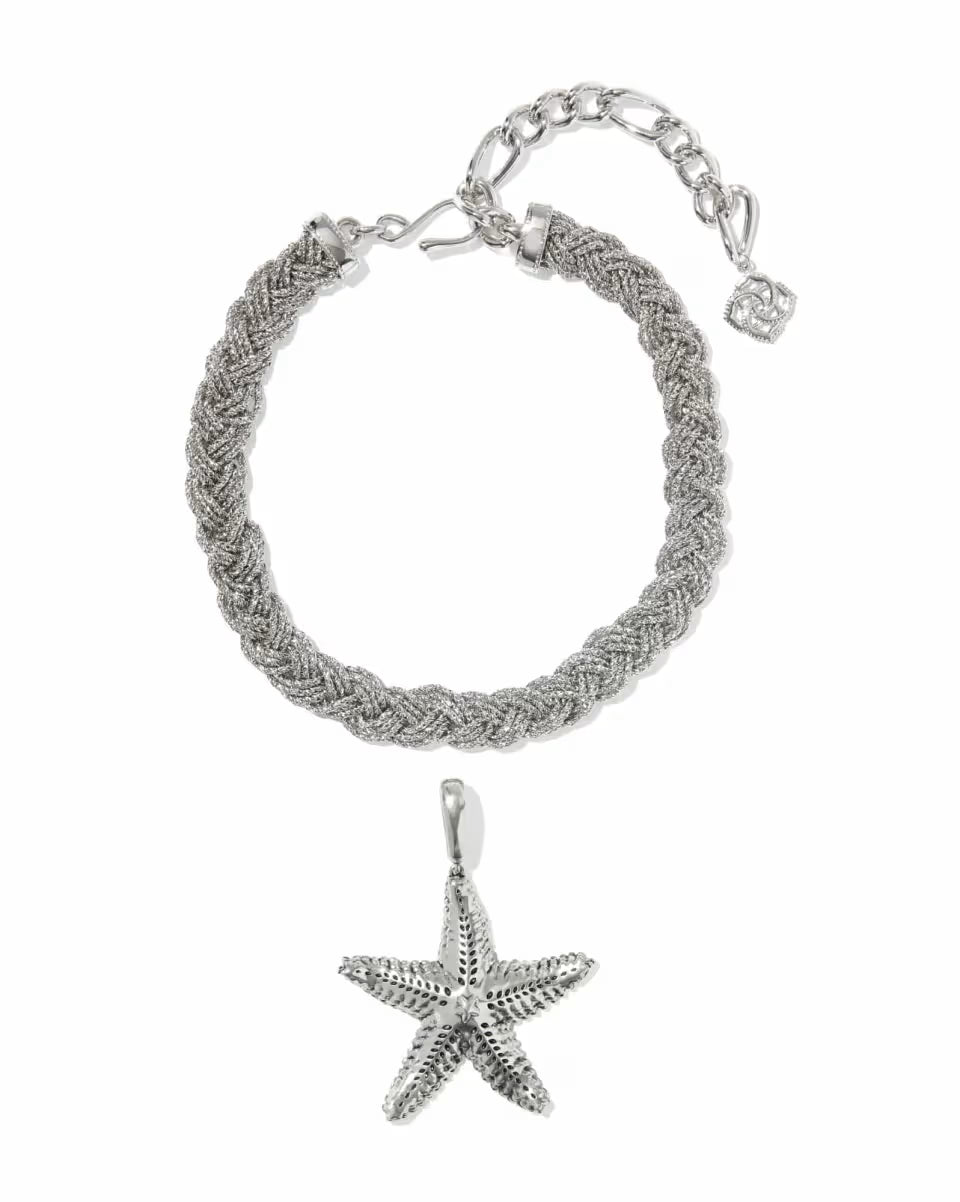 Parker Starfish Convertible Silver Statement Necklace