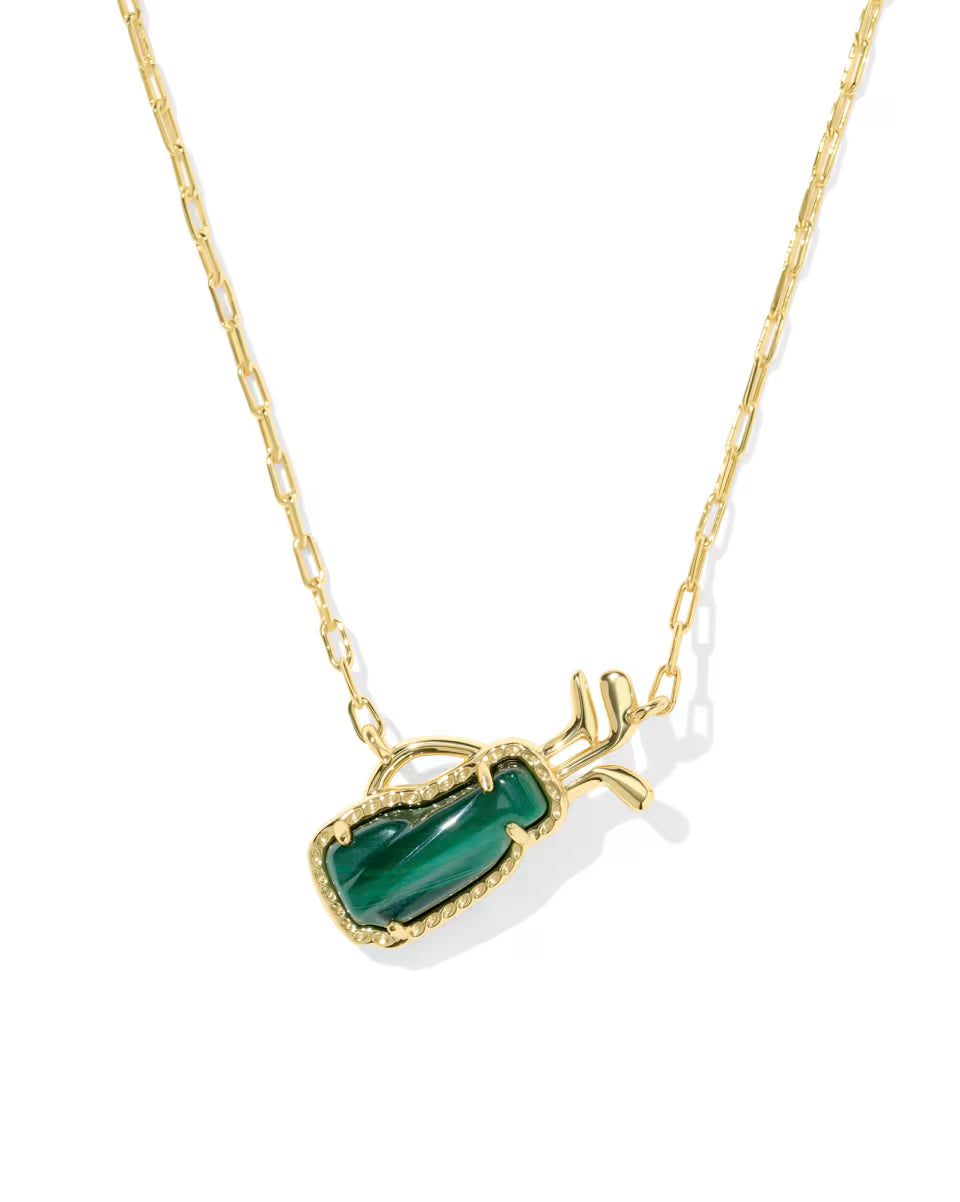 Golf Gold Short Pendant Necklace