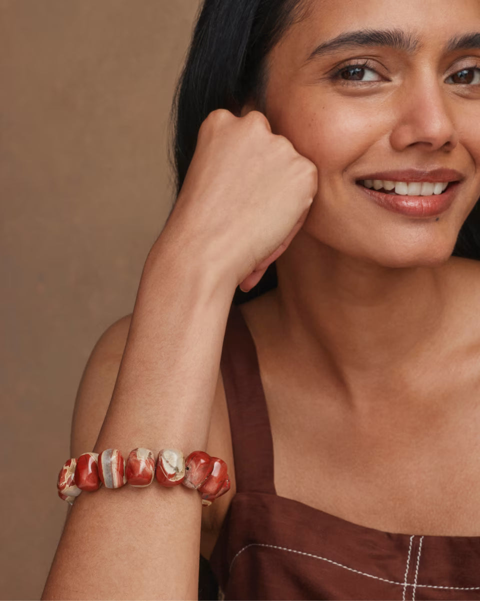 Townes Vintage Gold Statement Beaded Bracelet