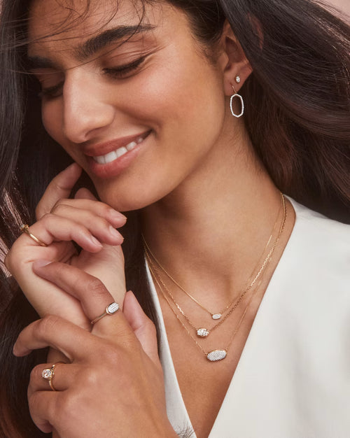 0.39 ct Elisa Pendant Necklace in Pave Diamond and 14k Yellow Gold