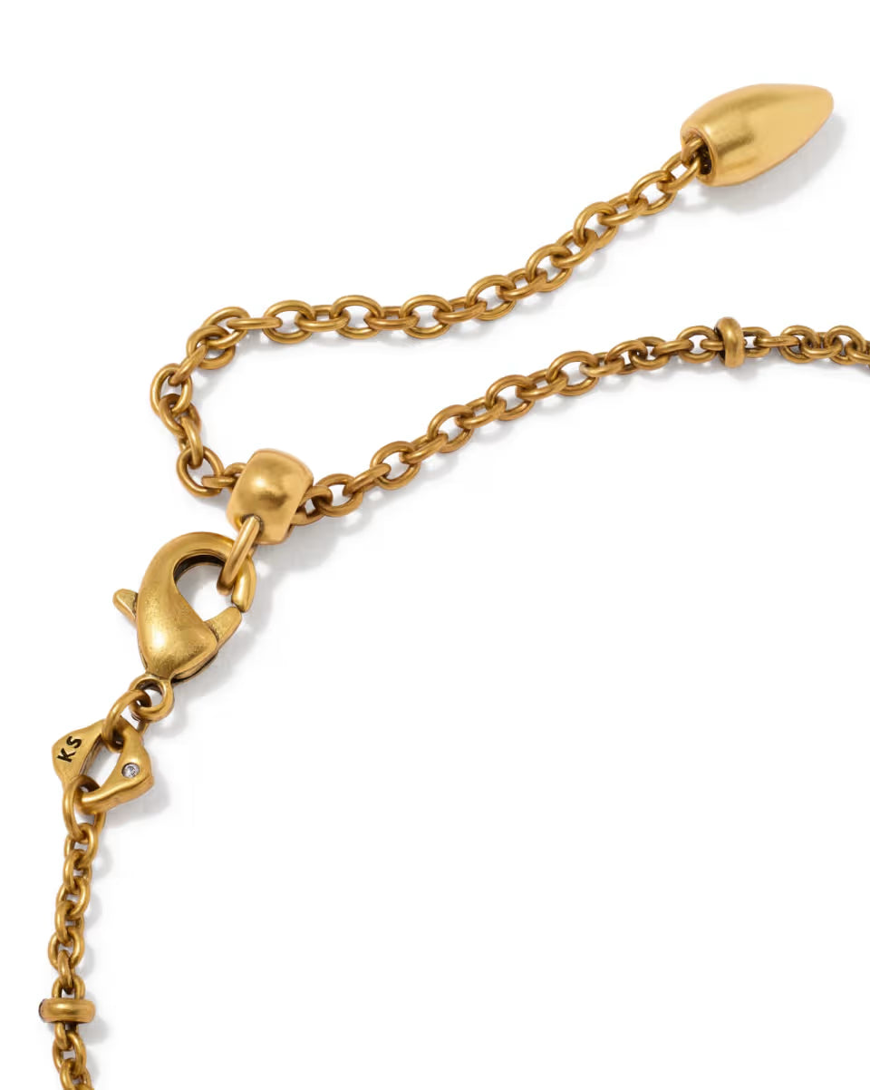 Tiger Striped Elaina Vintage Silver Delicate Chain Bracelet