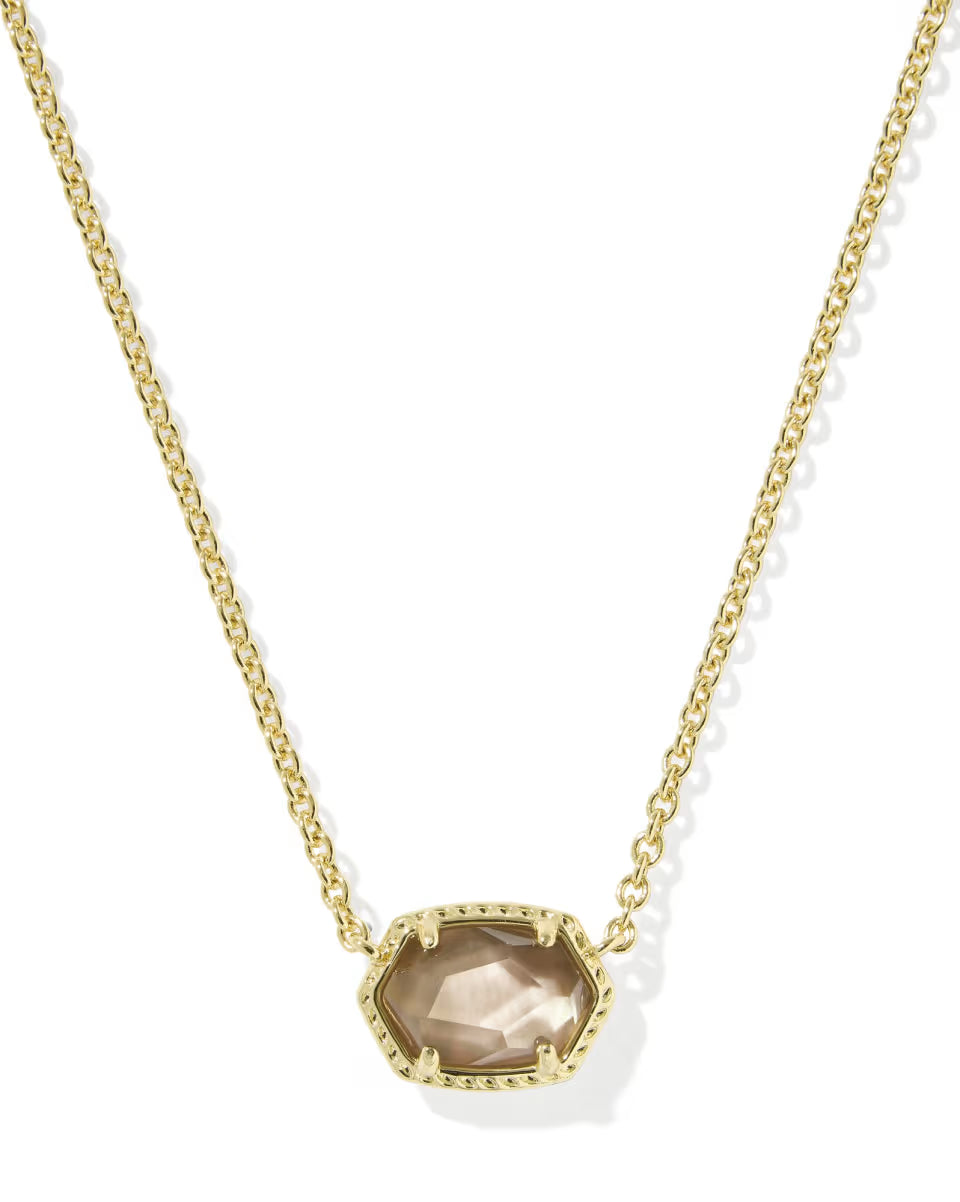 Daphne Gold Frame Short Pendant Necklace