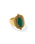 Elyse Stepped Frame Gold Cocktail Ring