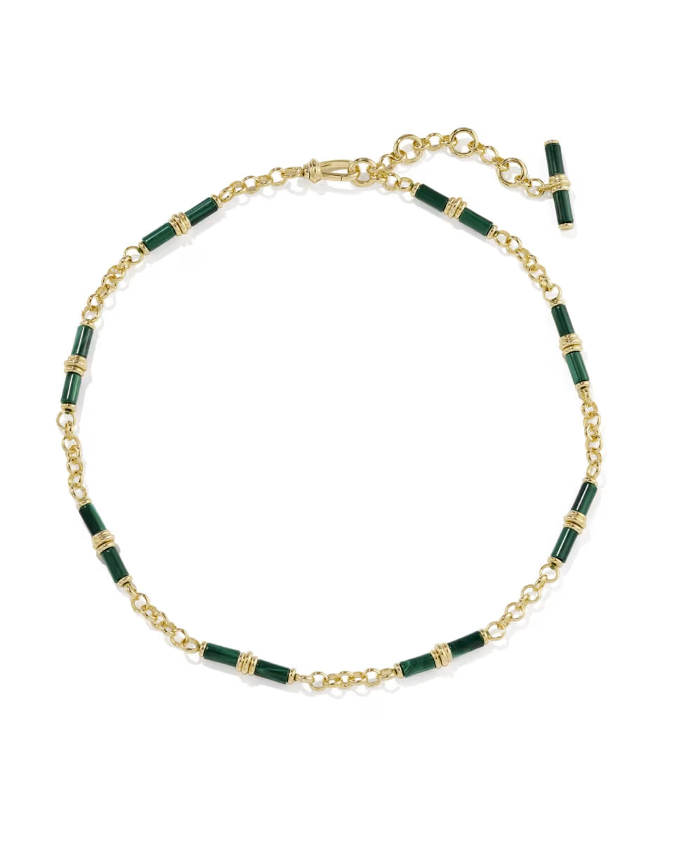 Bree Gold Beaded Link and Chain Necklace