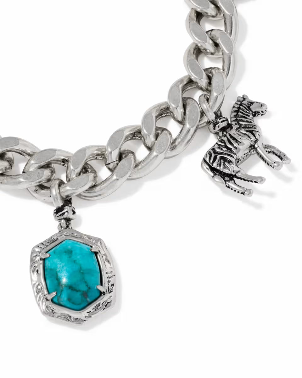 Raina Vintage Gold Charm Bracelet