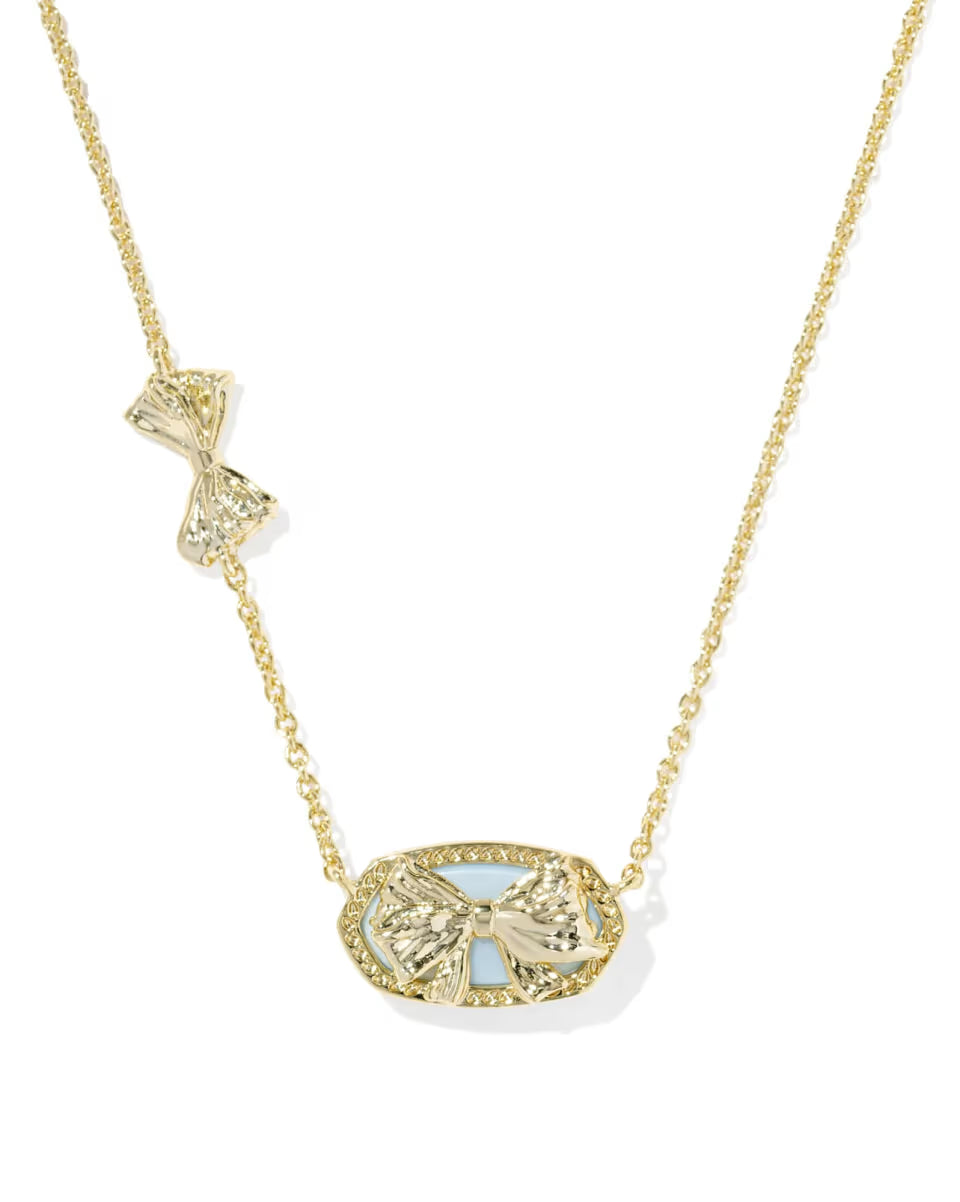 Kendra Scott x LoveShackFancy Bow Gold Elisa Necklace