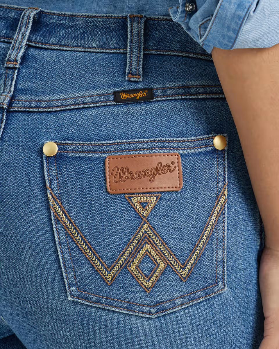 Wrangler® x Yellow Rose by Kendra Scott Mid Rise Boot Cut