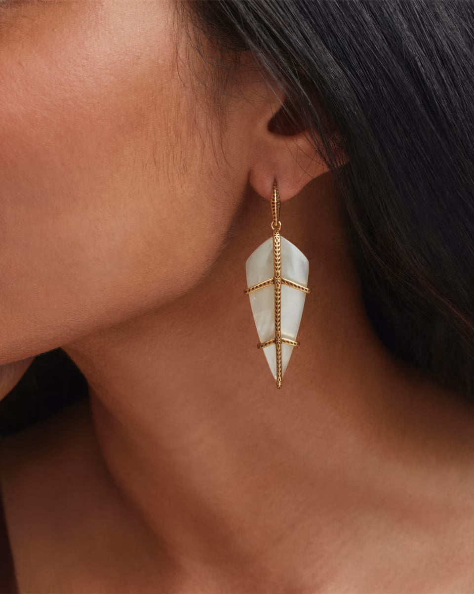 Trinity Vintage Gold Drop Earrings