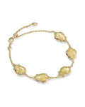 Adriana Scallop Frame Gold Delicate Chain Bracelet