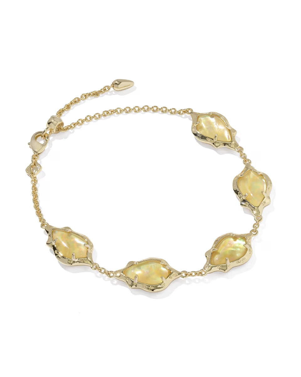 Adriana Scallop Frame Gold Delicate Chain Bracelet