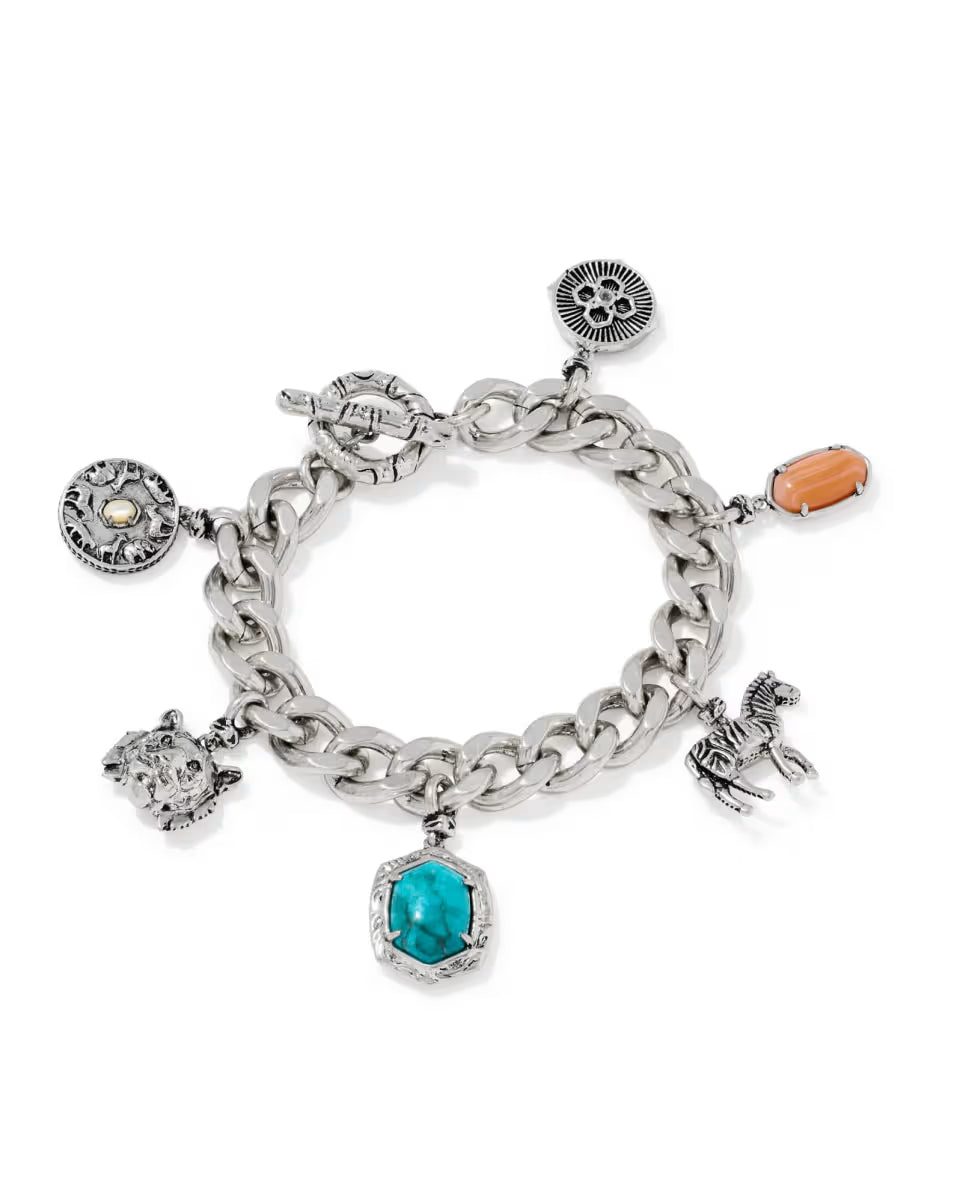 Raina Vintage Gold Charm Bracelet