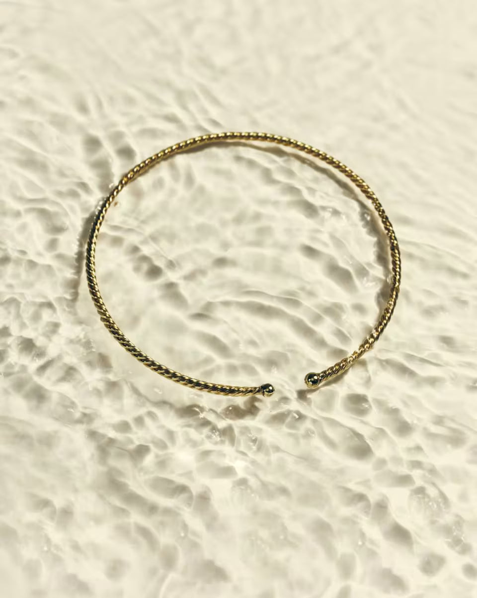Victoria Large Twist 14k Gold-Filled Collar Necklace